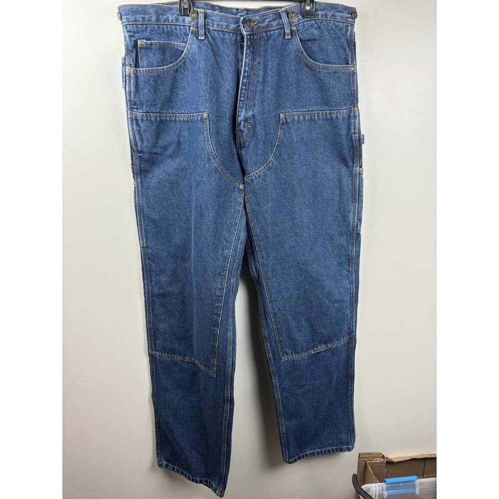 Berne NWT Jeans Mens 40x36 Blue Denim Double Knee Carpenter P902DNXT Workwear